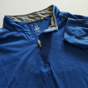 tasc Mens XL Performance Pullover Blue Bamboo Quarter Zip